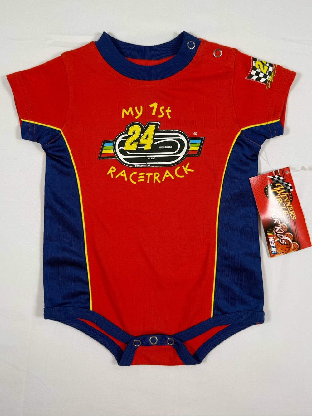 NWT VINTAGE NASCAR WINNER’S CIRCLE 6/9m My 1st Racetrack Jeff Gordon Bodysuit